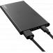 Batterie de secours 3500 mAh noire avec câble USB/micro USB