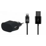 Chargeur secteur 1A noir connectique Lightning