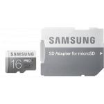 Carte mémoire Samsung micro SD Pro avec adaptateur SD de 16 Go
