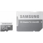 Carte mémoire micro SD Pro Samsung 64Go avec adaptateur SD