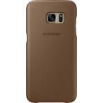 Coque rigide en cuir marron Samsung EF-VG935LD pour Galaxy S7 Edge G935