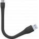 Câble USB A / microUSB 2.1A 20cm Noir