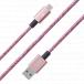 Câble Tissé USB A / USB C 3A 2m FastCharge 15W Rose