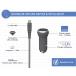 Kit Chargeur Voiture USB A 2.4A + Câble Ultra-Renforcé USB A / microUSB 1.2m Gris + Garantie à vie