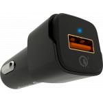 Chargeur voiture USB A 2.4A FastCharge Noir