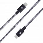 USB C to Lightning Woven Cable 2m 3A Black Bigben