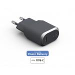 27W USB C PD Power Delivery Wall Charger Gray - Lifetime Warranty Force Power