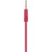 Ecouteurs Jack 3.5mm Câble plat Bouton Rose
