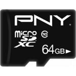 64GB MicroSD Memory card Performance Plus Class 10 50 MB/S PNY