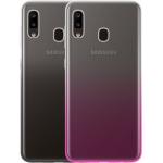 Pack de 2 Coques Samsung Galaxy A20e Souples dégradées Noire + Rose