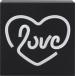 Enceinte Bluetooth® Néon Lumineuse Love Noir S