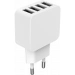 Chargeur maison 4 ports USB A 5.4A FastCharge Blanc Bigben