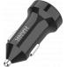 Kit Chargeur Voiture USB C 18W + Câble USB C / USB C 1.2m Noir
