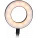 Vlogging Kit Eclairage anneau Blanc S Pince de fixation Noir
