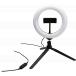 Vlogging Kit Eclairage anneau Blanc L Diamètre 20cm Trépied 1.6m Noir