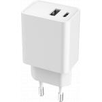 Double Chargeur maison USB A+C PD 32W (12+20W) Power Delivery Blanc Bigben