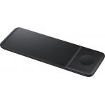Station de charge sans fil 9W Qi 3 zones Smartphone + Truewireless + G Watch + Chargeur Noir