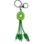 Câble 3 en 1 USB A/micro USB & USB C & Lightning 0,15m Kiwi Yello Koko