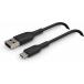 Câble BOOST↑CHARGE™ USB A / microUSB 2.1A 1m FastCharge 10.5W Noir
