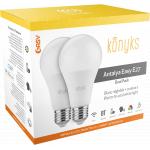 Pack de 2 Ampoules connectées WiFi et Bluetooth® LED RGB+W Antalya E27 Konyks