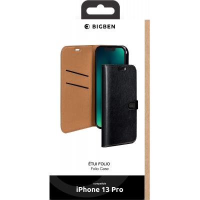 Folio iPhone 13 Pro Fermeture aimantée Fonction Stand Noir - Circuit court européen