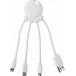 C&acirc;ble 3 en 1 Octopus Ecoresponsable USB A/micro USB & USB C & Lightning 0,1m Blanc Xoopar