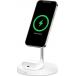 Chargeur induction 2 en 1 Stand Compatible MagSafe 15W Blanc Belkin