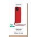 Coque iPhone 13 mini Silicone Strap + Dragonne assortie Rouge