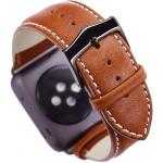 Bracelet Apple Watch 42-44-45-49mm Copenhagen Cuir 155 &agrave; 210mm Tan/Space Grey