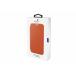 Folio iPhone SE 2022 / SE / 8 / 7 / 6S / 6 Premium dos Crystal Cuir Orange