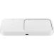 Station de charge sans fil 15W Qi 2 zones Smartphone + G Watch Blanc