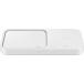 Station de charge sans fil 15W Qi 2 zones Smartphone + G Watch Blanc