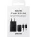 Kit Chargeur USB C 15W + Câble USB C / USB C 1m Noir
