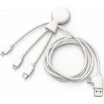 Câble 5 en 1 Mr BIO Ecoresponsable USB A+C/micro USB & USB C & Lightning 1m Blanc Xoopar