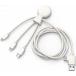 5 in 1 Mr BIO Cable - Eco-friendly USB A+C/micro USB & USB C & Lightning 1m White Xoopar