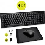 Pack Clavier + Souris Bluetooth® + Tapis Noire