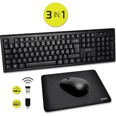 Pack Clavier + Souris Bluetooth® + Tapis Noire