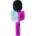 Microphone Enceinte Bluetooth® Party MIC 15W Karaoké avec effets lumineux Rose