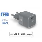30W USB C PD Power Delivery GaN Wall Charger Gray - Lifetime Warranty Force Power