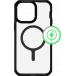 Coque renforcée MagSafe iPhone 14 Pro Max Hybrid R Solid 3m Transparente Noire - Certifié GRS