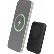 Powerbank sans fil MagSafe 5000mAh 2 ports USB A+C 10W Qi Noir