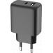 Dual 40W (15+25W) USB A+C PD Power Delivery Wall Charger Black Bigben