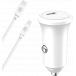 Kit Chargeur Voiture USB C 30W + Câble USB C / Lightning 1.2m Blanc