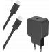 Kit Chargeur USB C 25W + Câble USB C / USB C 1.2m Noir
