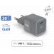 Chargeur maison USB C PD 30W Power Delivery GaN Gris - Origine France Garantie - Garanti à vie Force Power