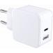 Dual 32W (12+20W) USB A+C PD Power Delivery Wall Charger White Bigben