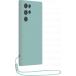 Coque Samsung Galaxy S23 Ultra 5G Silicone Strap + Dragonne assortie Bleue Ciel