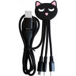 5 in 1 Cable - USB A+C/micro USB & USB C & Lightning 1m Cat Yello Koko