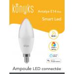 Ampoule LED connect&eacute;e Antalya 5W E14 Google Assistant, Alexa & Siri Blanc