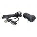 Kit Chargeur Voiture USB A 1A + C&acirc;ble USB A / 30 PIN 1m Noir